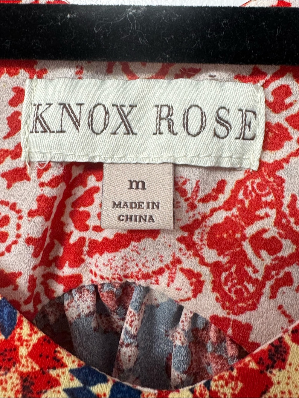 Knox Rose Boho Patchwork Sleeveless Tunic Top M Mixed Print Floral Festival C4 - Picture 4 of 7